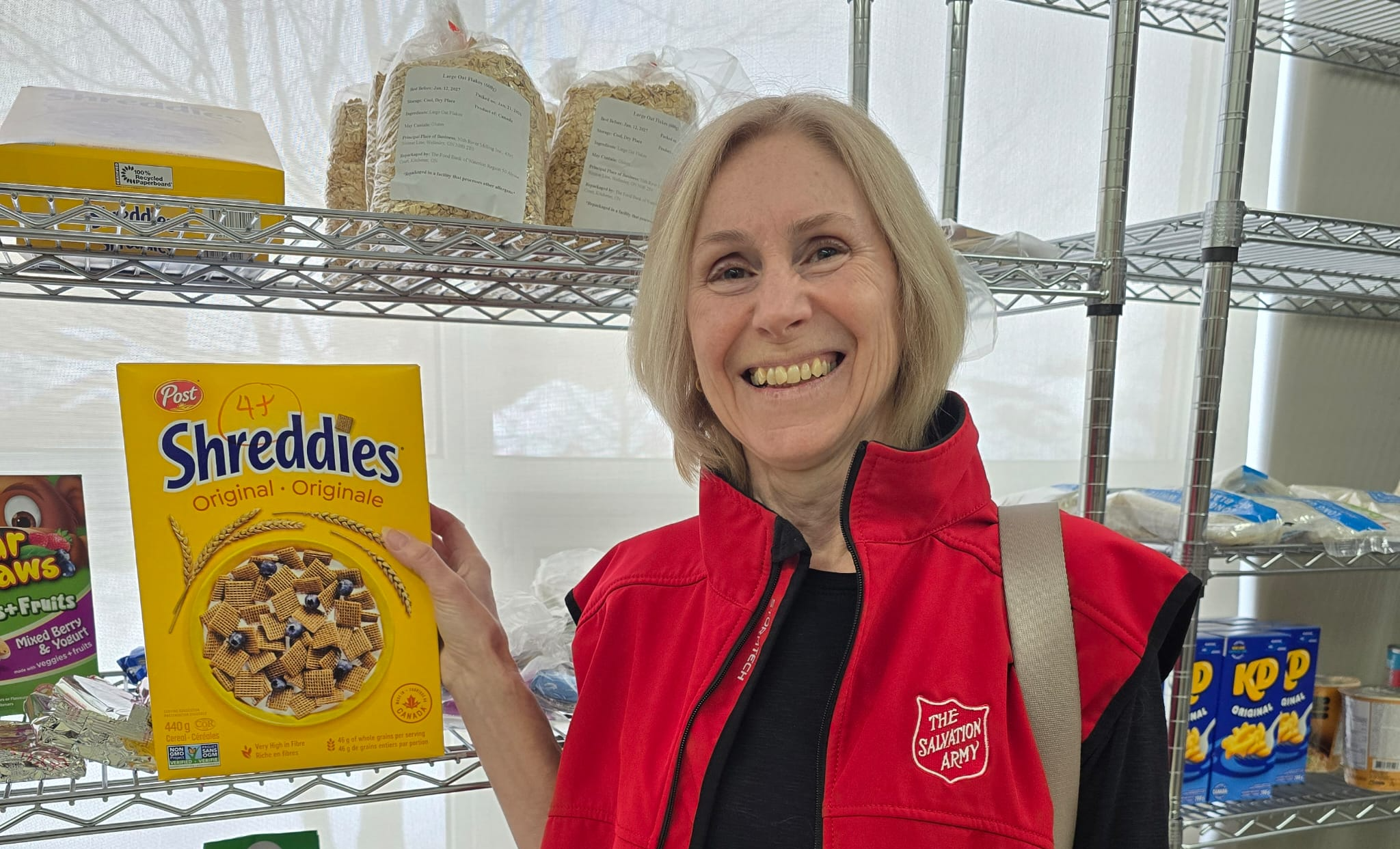 Volunteer smiling